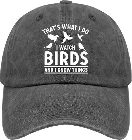 That's What I Do I Watch Birds and I Know Things Hats Youth Golf Hat Pigment Black Womens Beach Hat Gifts for Mom in Kuwait