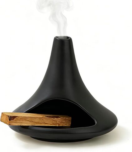 Ceramic Palo Santo Holder, Minimalist Smudge Burner with Ash Catcher, Modern Home Meditation Decor (White) in Saudi Arabia
