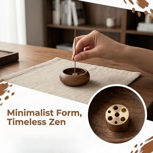 1pc Mini Incense Holder Multi Hole Stick Burner Seat Indoor Use Compact Tabletop Fragrance Stand for Home Desk Decoration in Kuwait