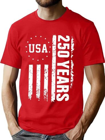 American Flag Shirts Men 4th of July Patriotic Shirt USA Star Stripes Graphic Tees Independence Day Short Sleeve Tops in Kuwait