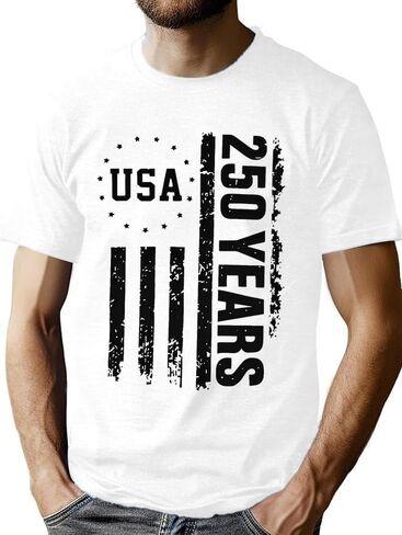 American Flag Shirts Men 4th of July Patriotic Shirt USA Star Stripes Graphic Tees Independence Day Short Sleeve Tops in Kuwait