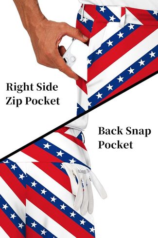 AOBUTE Mens Fourth of July Golf Shorts Patriotic Quick Dry Cargo Hiking Shorts S-2XL in Kuwait