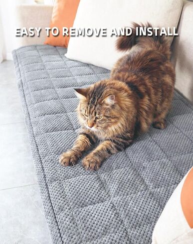 Couch Cover for Sofa and Dogs, Washable Waterproof Sofa Cover, Pet Couch Protector with Non Slip for 3 Cushion Couch Pet Friendly Furniture Cover(Dark Grey,27.6" x 83"/70 x 210cm) in Saudi Arabia