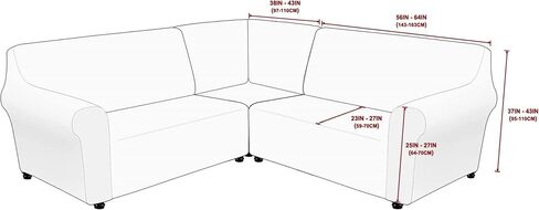 3 Pcs Stretch Soft Polyester Blend L Shaped Couch Covers for Sectional Corner Sofa Slipcover 5 Seat Couch Cover Furniture Protector Covers for Living Room in Saudi Arabia