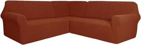 3 Pcs Stretch Soft Polyester Blend L Shaped Couch Covers for Sectional Corner Sofa Slipcover 5 Seat Couch Cover Furniture Protector Covers for Living Room in Saudi Arabia
