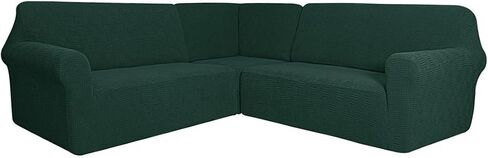 3 Pcs Stretch Soft Polyester Blend L Shaped Couch Covers for Sectional Corner Sofa Slipcover 5 Seat Couch Cover Furniture Protector Covers for Living Room in Saudi Arabia