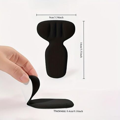 4pcs Black Heel Cushion Pads Soft Anti Slip Heel Grips Heel Protectors Prevent Blisters Stop Heel Slipping Improve Shoe Fit for Women Men High Heels Leather Dress Casual Shoes in Kuwait