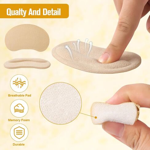 8 Pcs Shoe Fillers & Heel Pads for Loose or Too Big Shoes – Toe Cushions & Heel Grips for Women and Men, Comfort Insoles for Heels, Sneakers, Boots – Pain Relief & Better Fit(Black + Beige) in Saudi Arabia
