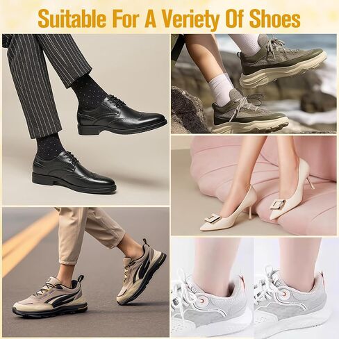 8 Pcs Shoe Fillers & Heel Pads for Loose or Too Big Shoes – Toe Cushions & Heel Grips for Women and Men, Comfort Insoles for Heels, Sneakers, Boots – Pain Relief & Better Fit(Black + Beige) in Saudi Arabia