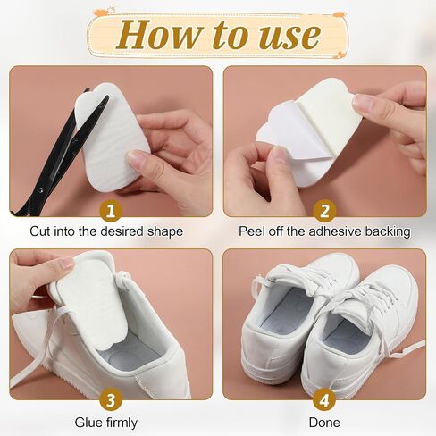 4 Pairs Shoe Tongue Pads 4 Pairs Shoe Heel Pads Heel Cushions for Womens Shoes Prevent Heels Slip Non Slip Cushion Inserts in Kuwait