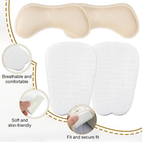 4 Pairs Shoe Tongue Pads 4 Pairs Shoe Heel Pads Heel Cushions for Womens Shoes Prevent Heels Slip Non Slip Cushion Inserts in Kuwait