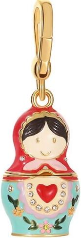 Russian Nesting Dolls Pendant Keychain, Red Classic Polka Dot, Zinc Alloy, Car Key Ring Accessory in Saudi Arabia