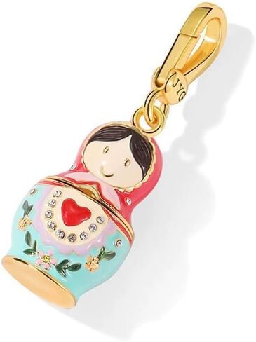 Russian Nesting Dolls Pendant Keychain, Red Classic Polka Dot, Zinc Alloy, Car Key Ring Accessory in Saudi Arabia