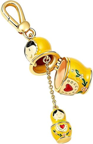 Russian Nesting Dolls Pendant Keychain, Red Classic Polka Dot, Zinc Alloy, Car Key Ring Accessory in Saudi Arabia