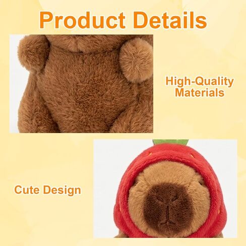 3-Pack Capybara Plush Keychain, Cute Animal Keychains for Backpacks and Gifts, Soft Capybara Stuffed Keychain for Collectors, Fun Party Favors and Daily Accessories in Saudi Arabia
