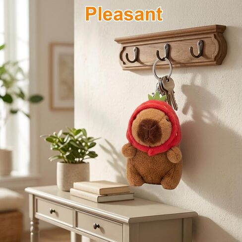 3-Pack Capybara Plush Keychain, Cute Animal Keychains for Backpacks and Gifts, Soft Capybara Stuffed Keychain for Collectors, Fun Party Favors and Daily Accessories in Saudi Arabia