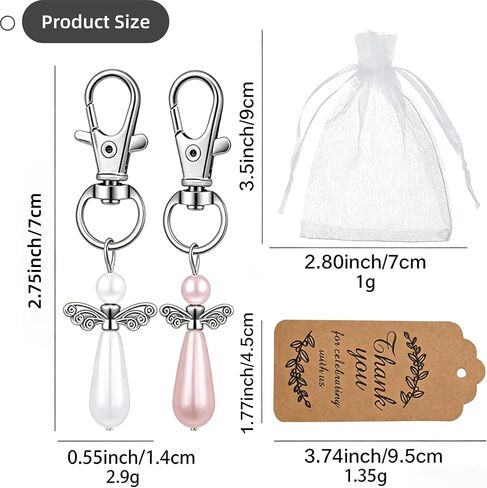 2pcs Guardian Angel Keychain Travel Amulet Good Luck Blessings | Safe Travel Good Luck Charms, Blessing Accessories, Party Favors, Travel Gifts in Kuwait