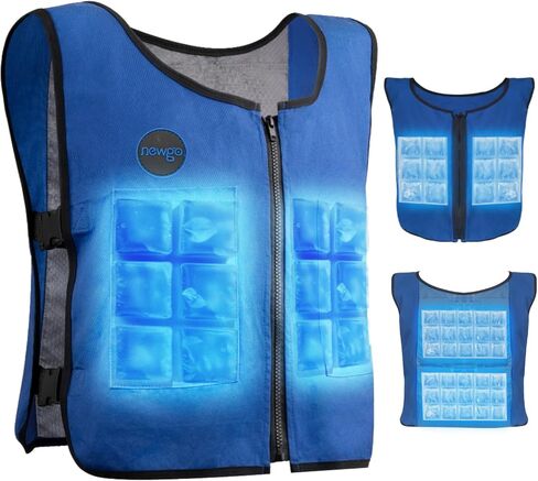 NEWGO Cooling Vest for Men& Women, Adjustable& Lightweight ice Jacket, 4 PCS Ice Packs, Ice Shirt for Motorcyle, Fishing, Cycling, Outdoor Working in Kuwait