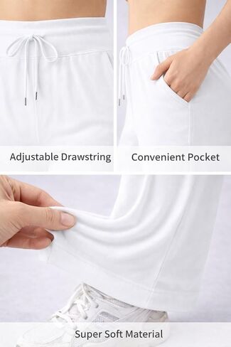 Women’s Straight Leggings Bottoms Wide Leg Lounge Pants High Waist Drawstring Stretchy Soft Sweatpants with Pockets in Saudi Arabia