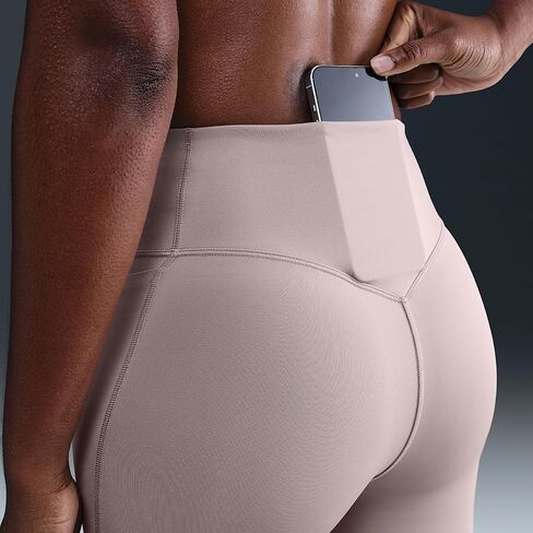 Nike Universa Women's High-Waisted 7/8 Leggings with No Front Seam (Malt/Mink Brown/Moon Particle) in Kuwait