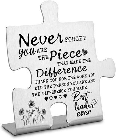 Doctor Appreciation Gifts for Women Men, Going Away Gift Retirement Gift for Doctor Coworker, Never forget you are the Piece that Made the Difference, Thank You Doctor Plaque-DX141 in Saudi Arabia