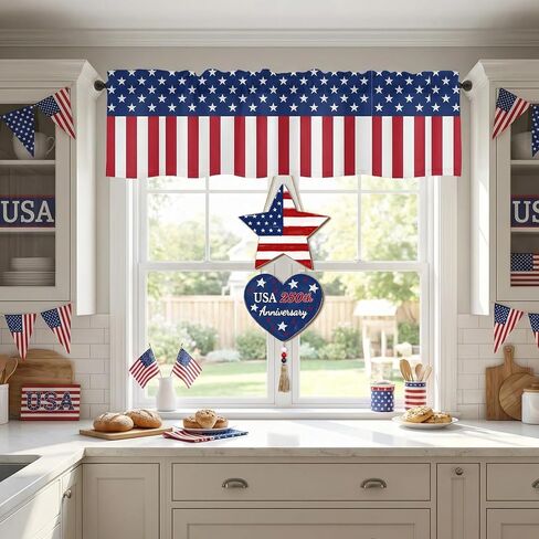 4th of July Decorations Patriotic Decorations Pentagram Heart Patriotic Wreath Hanging Sign Wooden USA 250th Anniversary Wreaths for Front Door Rustic Decorations Sign with Tassel for Memorial Day Independence Day Porch Wall Indoor Home Decor in Saudi Arabia