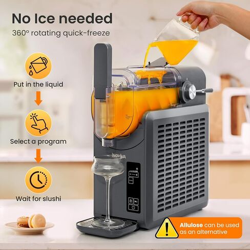 Slushie Machine, No Ice Needed, 68 oz INOVIVA Slushy Machine for Home with Self-Cleaning Function, Professional Frozen Drink Maker, 5 Preset Programs, Frozen Margaritas, Frappés, Milkshake, and More in Saudi Arabia