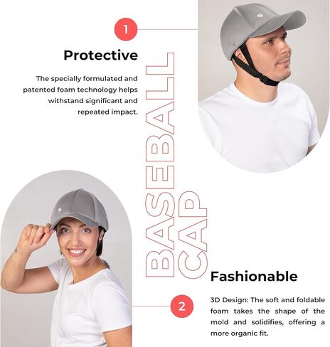 Ribcap Baseball Cap Medical Grade Protective Helmet | Platin | Soft Helmet for Epilepsy | Protective Hat for Seizures in Saudi Arabia