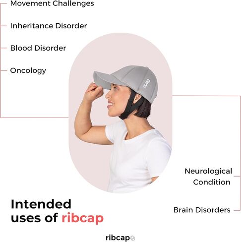 Ribcap Baseball Cap Medical Grade Protective Helmet | Platin | Soft Helmet for Epilepsy | Protective Hat for Seizures in Saudi Arabia