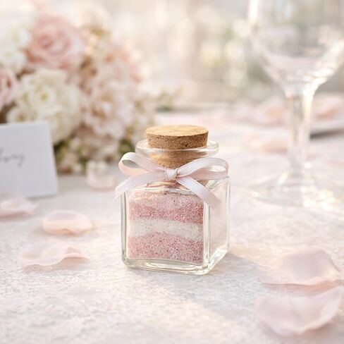 6Packs 50ml/1.67OZ Square Glass Bottles with Cork Stoppers Decorative Glass Containers Small Clear Glass Jars Mini Potion Bottles for DIY Crafts, Message Bottles, Spice Storage, Wedding Decor in Saudi Arabia