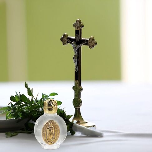 VILLCASE 2pcs Glass Holy Water Bottle, Decorative Bottles Holy Water Container, Religious Empty Oil Containers for Catholic Christian Party Church in Kuwait