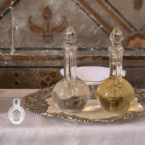 VILLCASE 2pcs Glass Holy Water Bottle, Decorative Bottles Holy Water Container, Religious Empty Oil Containers for Catholic Christian Party Church in Kuwait