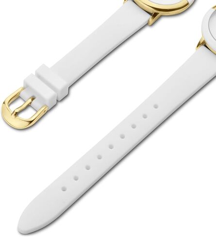 Letoff Women's Watch White&Black Silicone Strap, Minimalist Design, Lightweight Fashion Statement Timepiece Water Resistant 100ft in Saudi Arabia