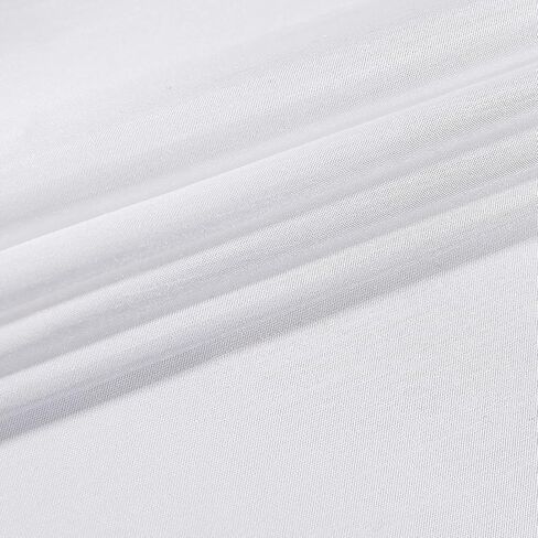 Chyhomenyc Uptown Faux Silk White Curtains 54 Inch Length 2 Panels for Bedroom, Light Filtering Shiny Soft Fabric Rod Pocket Window Drapes for Living Room, Each 30x54 Inches in Saudi Arabia