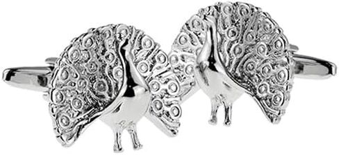 Silver Peacock Cufflinks in Saudi Arabia