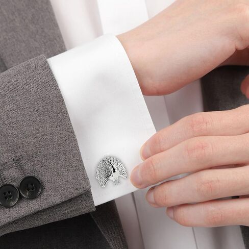 Silver Peacock Cufflinks in Saudi Arabia