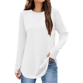 Elesomo Women Long Sleeve Tee Tops Casual Crewneck Tshirt Tunic Shirt Spring Outfits 2026 in Saudi Arabia