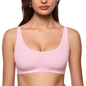 INLYRIC Women's Inbarely Soft Scoop Neck Bralette - Spaghetti Strap No Padding Unlined No Underwire Comfortable Sleep Bra in Saudi Arabia