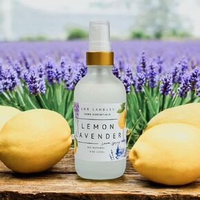 Lemon Lavender Room and Linen Spray Made In USA Clean Ingredients Essential Oils Long Lasting Scent AIr Freshener Glass Bottle Floral Garden Citrus Pet Friendly in Saudi Arabia