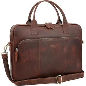 Blofinche Genuine Leather laptop briefcase 15.6 inch Computer Messenger shouledr work handbag Satchel bags in Saudi Arabia