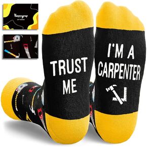 HAPPYPOP Chef Carpenter Gift Ideas - Funny Socks for Chefs, Bakers, Carpenters, Woodworker in Saudi Arabia