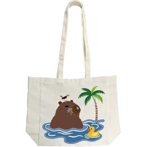SUNWISHA Aesthetic Canvas Tote Bag - Reusable Spacious Shoulder Bag for Women Shopping, Work, Gym, Travel in Saudi Arabia
