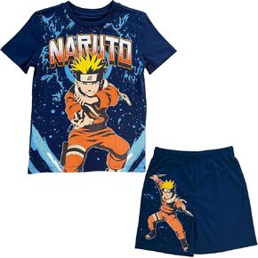 Naruto Boys' Naruto Boys Oversize Print Fashion T-shirt & Mesh Shorts 2pc Set in Saudi Arabia