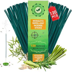 240 Pcs Natural Mosquito Repellent Outdoor Patio, Citronella Oil Mosquito Incense Sticks Plant-Based Bug Repellent for Patio Camping Fishing Backyard Travel Mosquito Control in Saudi Arabia