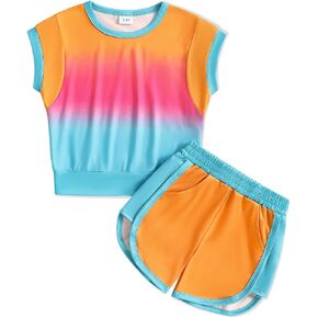 Weebaby Baby Clothes Girl Toddler Summer Outfits Infant Casual Sleeveless Halter Ruffle Tank Cute Short Set Baby Clothing in Saudi Arabia
