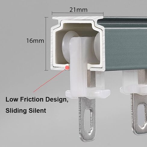 Aluminum Alloy Curtain Tracks,Aluminium Alloy Sliding Curtain Track 1m-6m, Ceiling & Wall Mount, Durable Room Divider Rail, RV & Home Curtains, 13.1ft Adjustable Curtain Rod in Kuwait