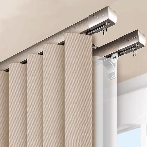 Aluminum Alloy Curtain Tracks,Aluminum Alloy Double Curtain Track Rod System for Windows, Easy Install with Silent Rollers, Double Row for Bedroom & Living Room (Size: 1.1m/3.6ft, Champagne in Saudi Arabia