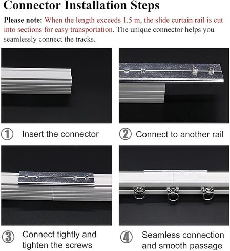 Aluminum Alloy Curtain Tracks,Flexible Bay Window Double Curtain Track System, Curved Aluminum Rail for Ceiling/Walls, Adjustable Room Divider, 130cm (4.3ft), Ideal for Home Décor and Space in Kuwait