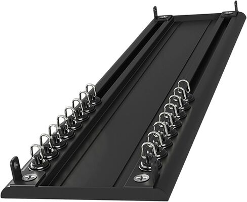 Aluminum Alloy Curtain Tracks,Ultra-Thin Black Aluminum Alloy Double Track Curtain Rod 5.2ft with Rollers & End Caps - Perfect Room Divider for Home Decor & Space Management in Kuwait