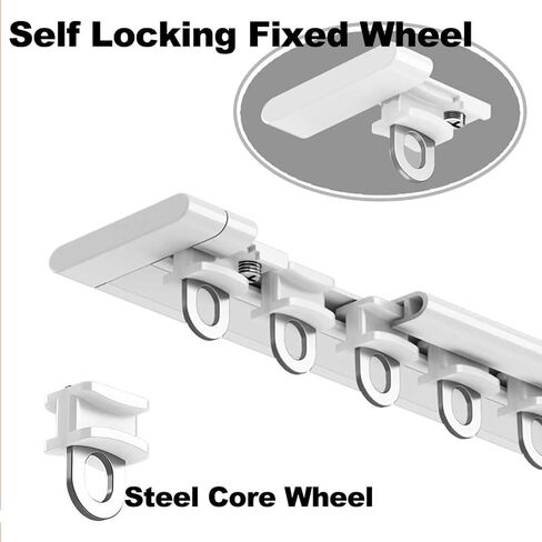 Aluminum Alloy Curtain Tracks,Ultra-Thin Aluminum Ceiling Curtain Track - 2m/6.6ft Sliding Rail for Curtains, Room Divider, Wall Installation, Adjustable Length (1m-6m) - Perfect for Home De in Saudi Arabia